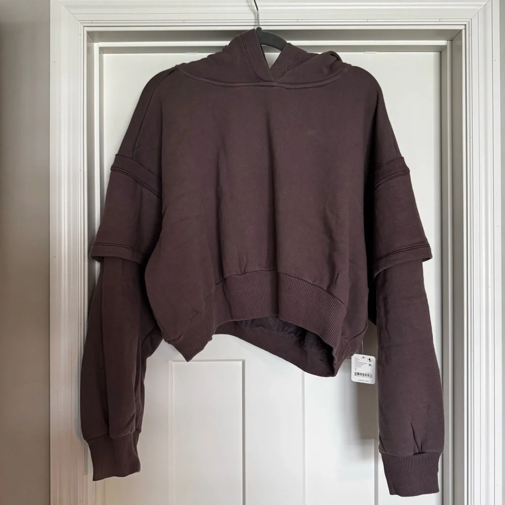 Free People SNOW FLOW HOODIE NWT size Large color driftwood - Picture 7 of 12